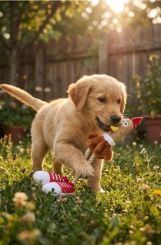 Іграшка для собаки з пищалкою у формі курки в кедах - різнобарвний