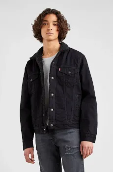 Мужская черная джинсовая куртка Черный S Levi’s® 16365;0100