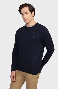Мужской темно-синий джемпер PIMA ORG CTN CASHMERE CREW NECK Синий S Tommy Hilfiger MW0MW28046