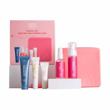 Дорожный набор Marie Fresh Cosmetics Travel Set для сухой и нормальной кожи лица, 6 предметов Дорожный набор Marie Fresh Cosmetics Travel Set для сухой и нормальной кожи лица, 6 предметов