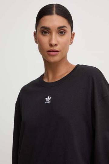 Хлопковый лонгслив adidas Originals 0 цвет чёрный IW0954 Хлопковый лонгслив adidas Originals 0 цвет чёрный IW0954