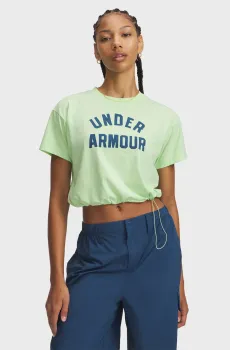 Женская салатовая футболка UA Bungee Hem Tee Салатовый XS Under Armour 6010950-712