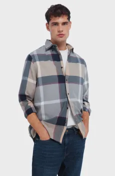 Мужская серая рубашка в клетку Серый M SPRINGFIELD 332870