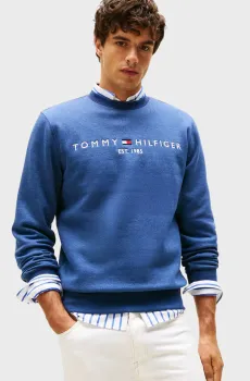 Мужской синий свитшот TOMMY LOGO Синий M Tommy Hilfiger MW0MW11596
