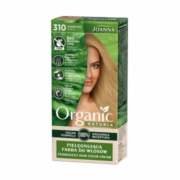 Безаммиачная стойкая крем-краска для волос Joanna Naturia Organic Permanent Color Cream 310 Sunny, 100 мл Безаммиачная стойкая крем-краска для волос Joanna Naturia Organic Permanent Color Cream 310 Sunny, 100 мл