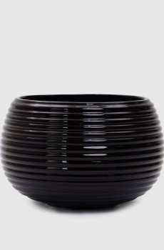 Черное кашпо