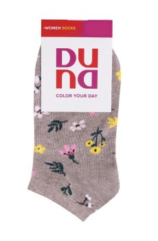 Носки женские Duna 3372 короткие, темно-бежевые, размер 21-23