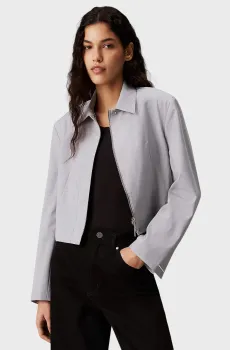 Женский серый шерстяной жакет WOOL BLEND SHORT Серый 40 Calvin Klein K20K207117
