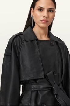 Кожаный тренч AllSaints REED