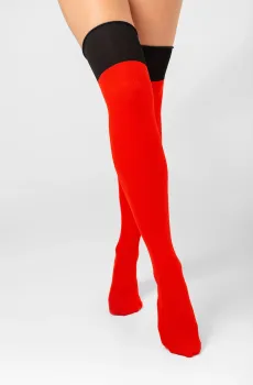 Женские красные чулки Красный ONESIZE brabrabra SLZ1201