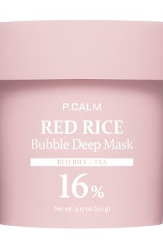 Пузырьковая маска для лица P.Calm Red Rice Bubble Deep Mask для осветления кожи, 90 г