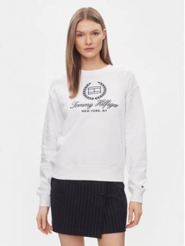 Tommy Hilfiger Світшот Flag Script WW0WW41758 Білий Regular Fit Tommy Hilfiger Світшот Flag Script WW0WW41758 Білий Regular Fit
