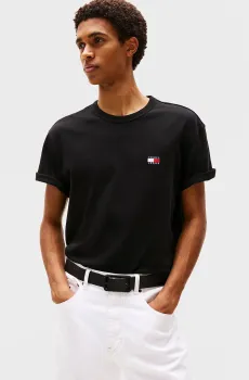 Мужская черная футболка TJM REG BADGE Черный S Tommy Jeans DM0DM20322