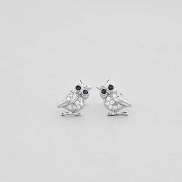 Серебряные серьги Minimal 520167чб Серебряные серьги Minimal 520167чб