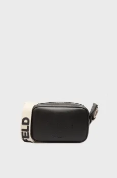 Женская черная кожаная сумка circle slim Черный ONESIZE Karl Lagerfeld A3W30310