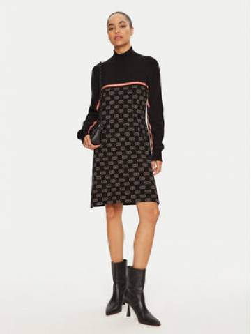 Liu Jo Sport Трикотажна сукня TF4227 MS63L Чорний Regular Fit Liu Jo Sport Трикотажна сукня TF4227 MS63L Чорний Regular Fit