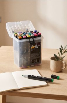 Набір двосторонніх фломастерів 24 pack - різнобарвний