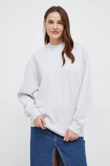 Хлопковая кофта Answear Lab женская цвет серый однотонная Хлопковая кофта Answear Lab женская цвет серый однотонная