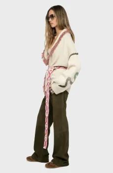 Женский белый шерстяной кардиган Alpa Белый XS-S ZADIG&VOLTAIRE KWCO01539_CREAM