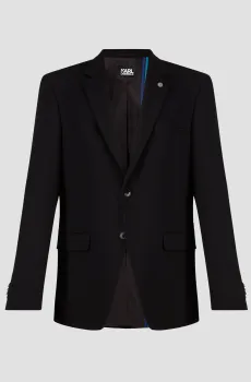 Мужской черный пиджак Черный 52 Karl Lagerfeld 543028.155274;990