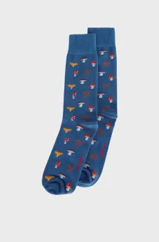 Мужские синие носки с узором Синий 43-46 SPRINGFIELD 652144