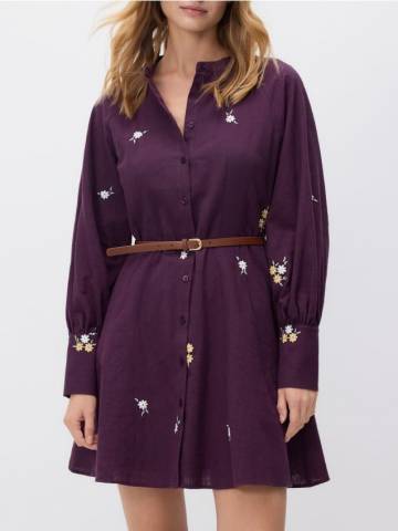 Reserved - Сукня з вишивкою - буряковий - 235HU-83X