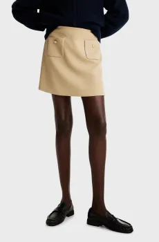 Женская бежевая юбка PUNTO SHORT SKIRT Бежевый S Tommy Hilfiger WW0WW44994