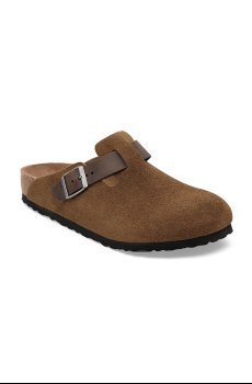 Замшевые шлепанцы Birkenstock Boston