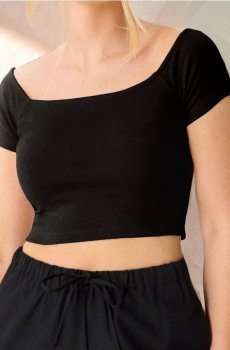 Кроп топ - чорний