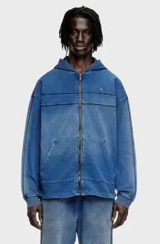 Мужское синее худи S-BLAXT-HOOD-ZIP-NEW Синий XL Diesel A19579 0PKAH