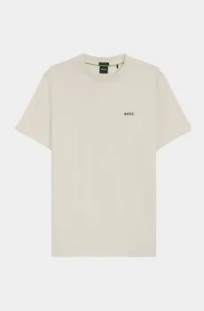 Мужская бежевая футболка Белый S BOSS 10450