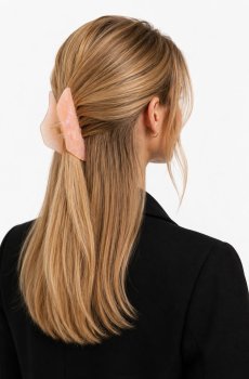 Рожевий перламутровий краб для волосся