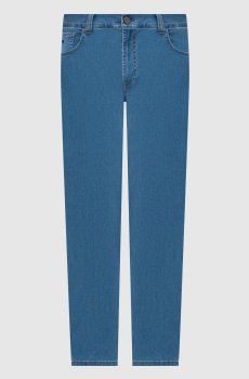 Синие джинсы с логотипом монограмма и логотип