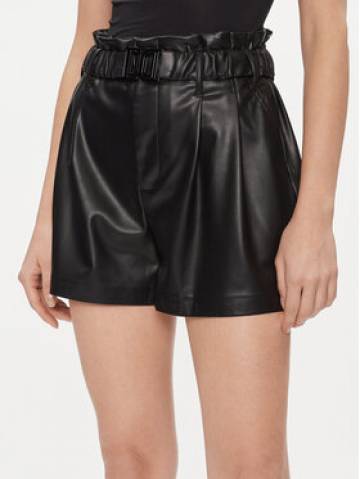 DKNY Шорти з тканини P3GWTU59 Чорний Regular Fit DKNY Шорти з тканини P3GWTU59 Чорний Regular Fit