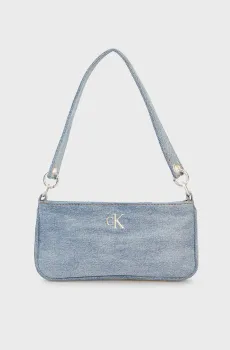 Женская голубая джинсовая сумка SHOULDER POUCH Голубой ONESIZE Calvin Klein LV04F3217G