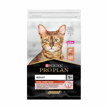 Сухой корм для кошек от 1 года Pro Plan Adult 1+ Vital Functions с лососем, 10 кг Сухой корм для кошек от 1 года Pro Plan Adult 1+ Vital Functions с лососем, 10 кг