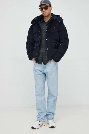 Хлопковая футболка Polo Ralph Lauren 3 шт цвет синий однотонный Хлопковая футболка Polo Ralph Lauren 3 шт цвет синий однотонный