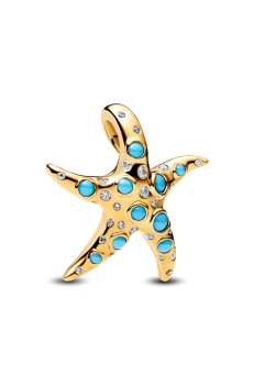 Намистина "Сяюча синя морська зірка"