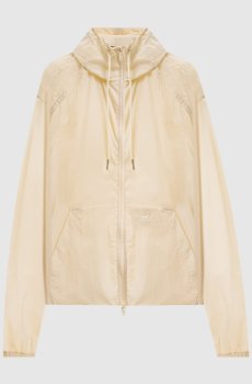 Желтая ветровка с вышивкой логотипа