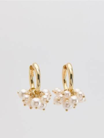 Reserved - EARRINGS - білий - 397FD-00X