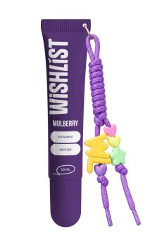 Бальзам-блеск для губ WISHLiST Lip Balm с брелком-шнурком, Mulberry, 10 мл