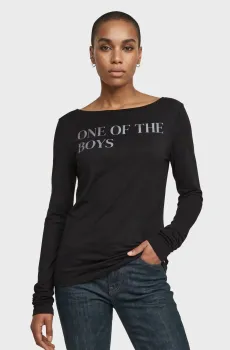 Женский черный лонгслив Relaxed graphic open Черный M G-Star RAW D30741,9297