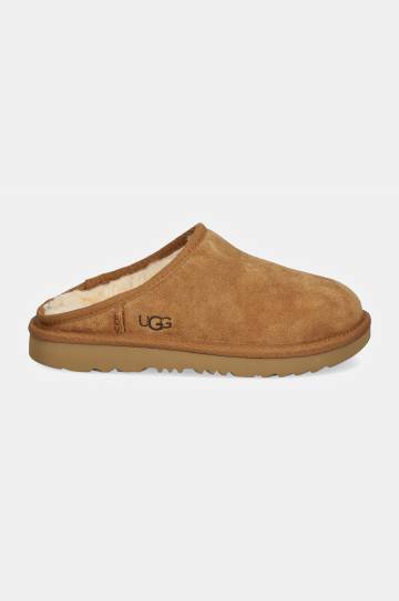 Детские замшевые тапочки UGG KIDS CLASSIC SLIP-ON цвет коричневый 1161030K Детские замшевые тапочки UGG KIDS CLASSIC SLIP-ON цвет коричневый 1161030K