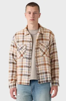 Мужская бежевая рубашка в клетку Бежевый XL Levi’s® 0085P;0000
