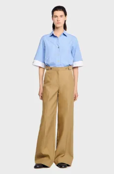 Женские бежевые брюки Бежевый 34 Sandro SFPPA01740_Beige