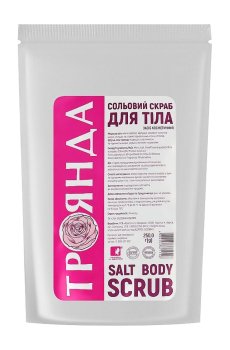 Солевой скраб для тела Краса та Здоровя Salt Body Scrub Роза, 250 г