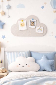 Мʼяка панель у формі хмари - бежевий