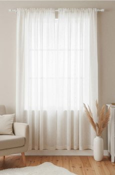 Штора на стрічці - білий