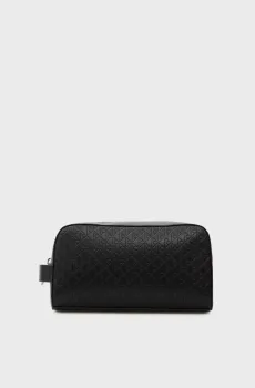 Мужской черный кожаный несессер EMBOSSED Черный ONESIZE Calvin Klein LV04D1146G