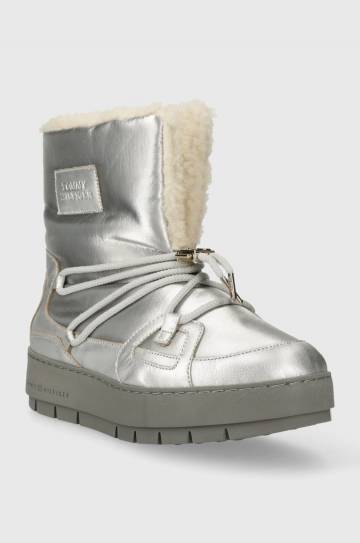 Зимние сапоги Tommy Hilfiger TOMMY ESSENTIAL SILVER SNOWBOOT цвет серебрянный FW0FW07506 Зимние сапоги Tommy Hilfiger TOMMY ESSENTIAL SILVER SNOWBOOT цвет серебрянный FW0FW07506